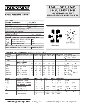 LS421 Datasheet PDF Linear Integrated System
