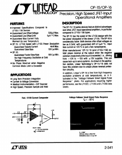 OP-15 Datasheet PDF Linear Technology