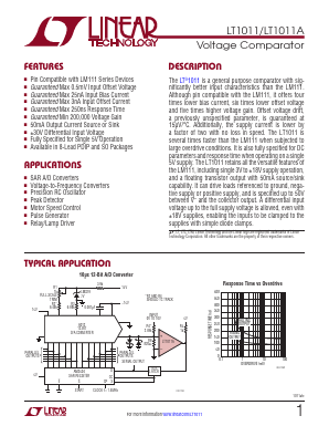 LT1011AM Datasheet PDF Linear Technology