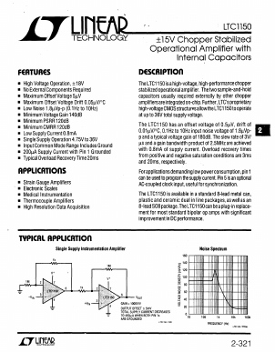 LTC1150MJ8 Datasheet PDF Linear Technology