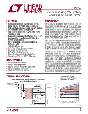 LT3652IMSE Datasheet PDF Linear Technology