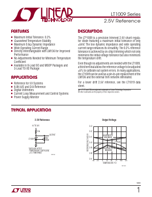 LT1009CZTR Datasheet PDF Linear Technology
