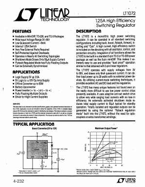 LT1072CT Datasheet PDF Linear Technology