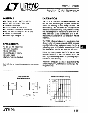 LT1031 Datasheet PDF Linear Technology