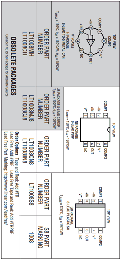 LT1008S8TRPBF Datasheet PDF Linear Technology
