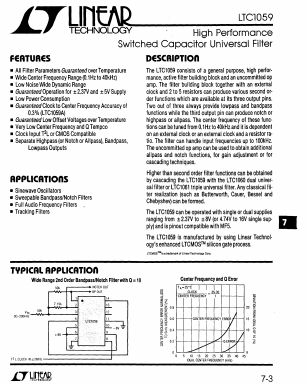 LT1059 Datasheet PDF Linear Technology