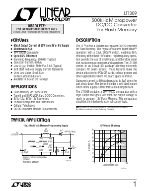 LT1309 Datasheet PDF Linear Technology