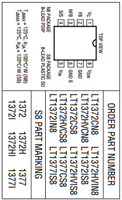 LT1372HVCS8 Datasheet PDF Linear Technology