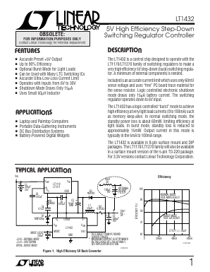 LT1432CS8 Datasheet PDF Linear Technology