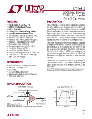 LT1468-2 Datasheet PDF Linear Technology