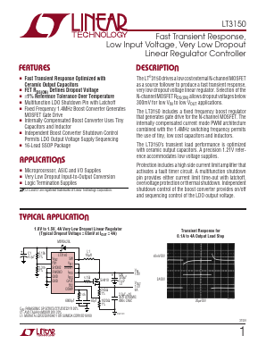 LT3150 Datasheet PDF Linear Technology