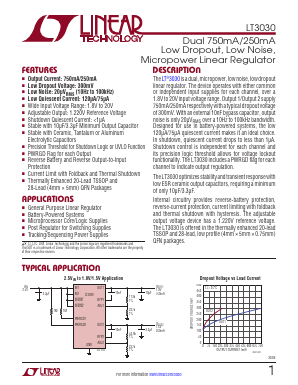 LT3030IFE-TRPBF Datasheet PDF Linear Technology