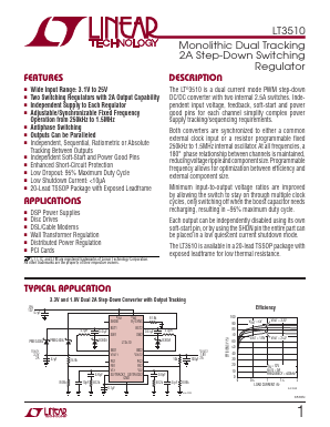 LT3510EFE-TR Datasheet PDF Linear Technology