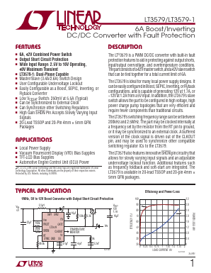 LT3579EFE-1-TRPBF Datasheet PDF Linear Technology