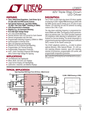 LT3597 Datasheet PDF Linear Technology