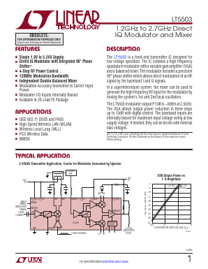 LT5503EFE-TRPBF Datasheet PDF Linear Technology