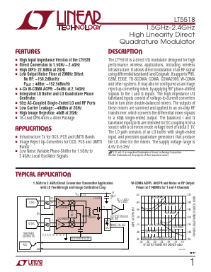 LT5518 Datasheet PDF Linear Technology