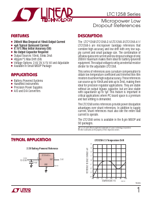 LTC1258CS8-3-TRPBF Datasheet PDF Linear Technology