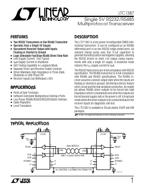 LTC1387 Datasheet PDF Linear Technology