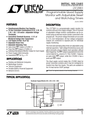 LTC2901-2CGN Datasheet PDF Linear Technology