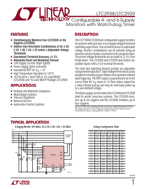 LTC2938HMS-PBF Datasheet PDF Linear Technology