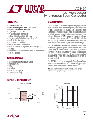 LTC3459EDC Datasheet PDF Linear Technology