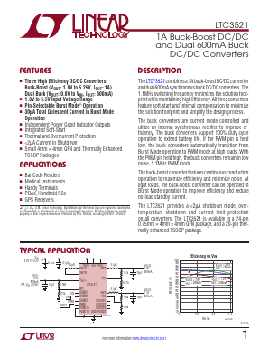 LTC3521IFE-TRPBF Datasheet PDF Linear Technology