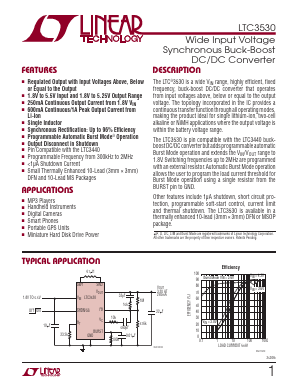 LTC3530EMS Datasheet PDF Linear Technology