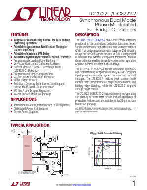 LTC3722IGN-2-TRPBF Datasheet PDF Linear Technology