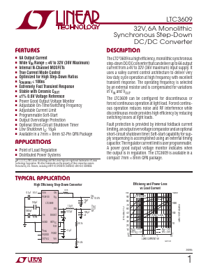 LTC3609IWKG-TRPBF Datasheet PDF Linear Technology