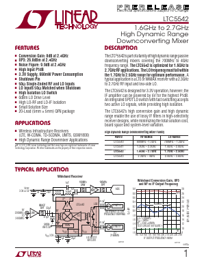 LTC5542IUH-TRPBF Datasheet PDF Linear Technology