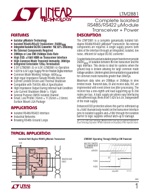 LTM2881 Datasheet PDF Linear Technology