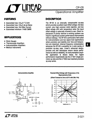 OP-05 Datasheet PDF Linear Technology