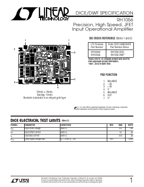 RH1056DWF Datasheet PDF Linear Technology