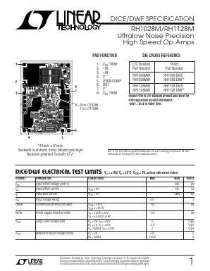 RH1028DWF Datasheet PDF Linear Technology