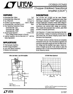 ICL7652CPD Datasheet PDF Linear Technology