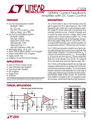 LT1228CJ8TRPBF Datasheet PDF Linear Technology