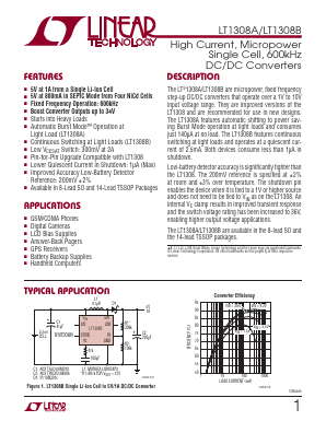 LT1308BCF-TR Datasheet PDF Linear Technology