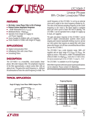 LTC1069-7CS8-TRPBF Datasheet PDF Linear Technology
