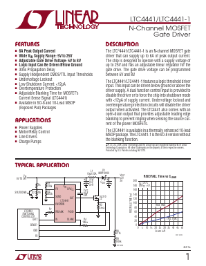 LTC4441 Datasheet PDF Linear Technology