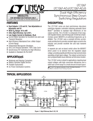 LTC1267-ADJ_ Datasheet PDF Linear Technology