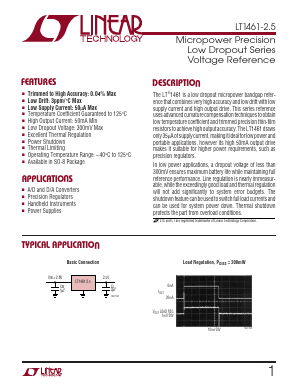 LT1461-2.5 Datasheet PDF Linear Technology