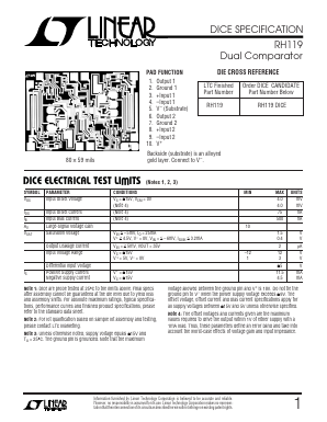 RH119DICE Datasheet PDF Linear Technology