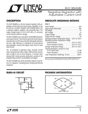 RH1185AMK Datasheet PDF Linear Technology