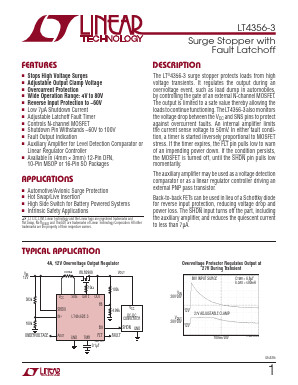 LT4356IDE-3-PBF Datasheet PDF Linear Technology