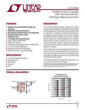 LTC2942CDCB-TRMPBF Datasheet PDF Linear Technology