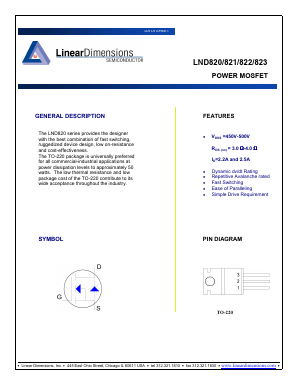 LND822 Datasheet PDF Linear Dimensions Semiconductor