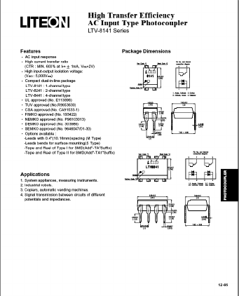 LTV-8141S-TA Datasheet PDF LiteOn Technology