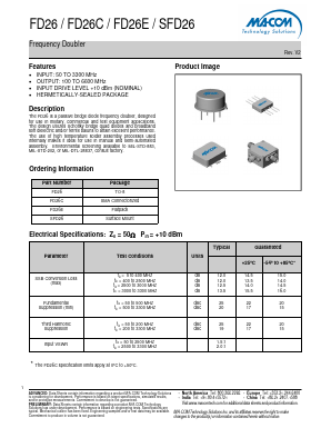 FD26 Datasheet PDF M/A-COM Technology Solutions, Inc.