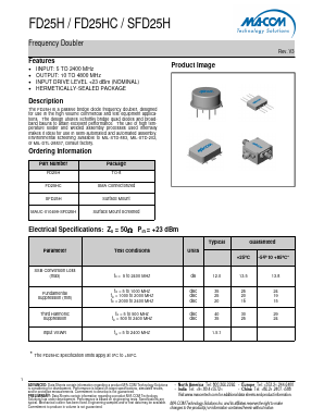 FD25H Datasheet PDF M/A-COM Technology Solutions, Inc.